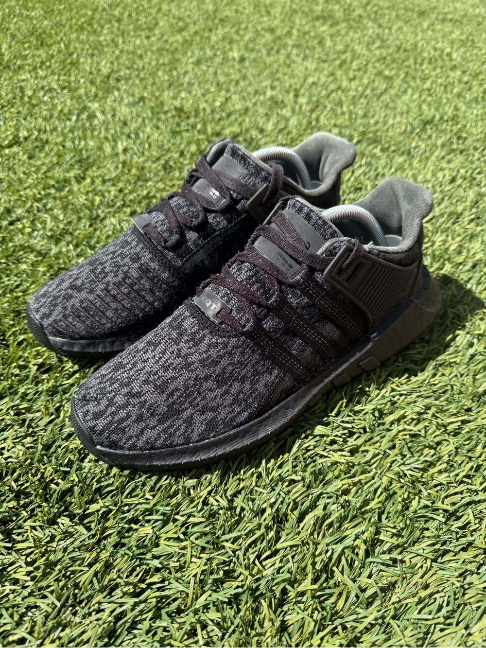 Adidas EQT Support 93/17 Triple Black Boost Primeknit - Size 9.5